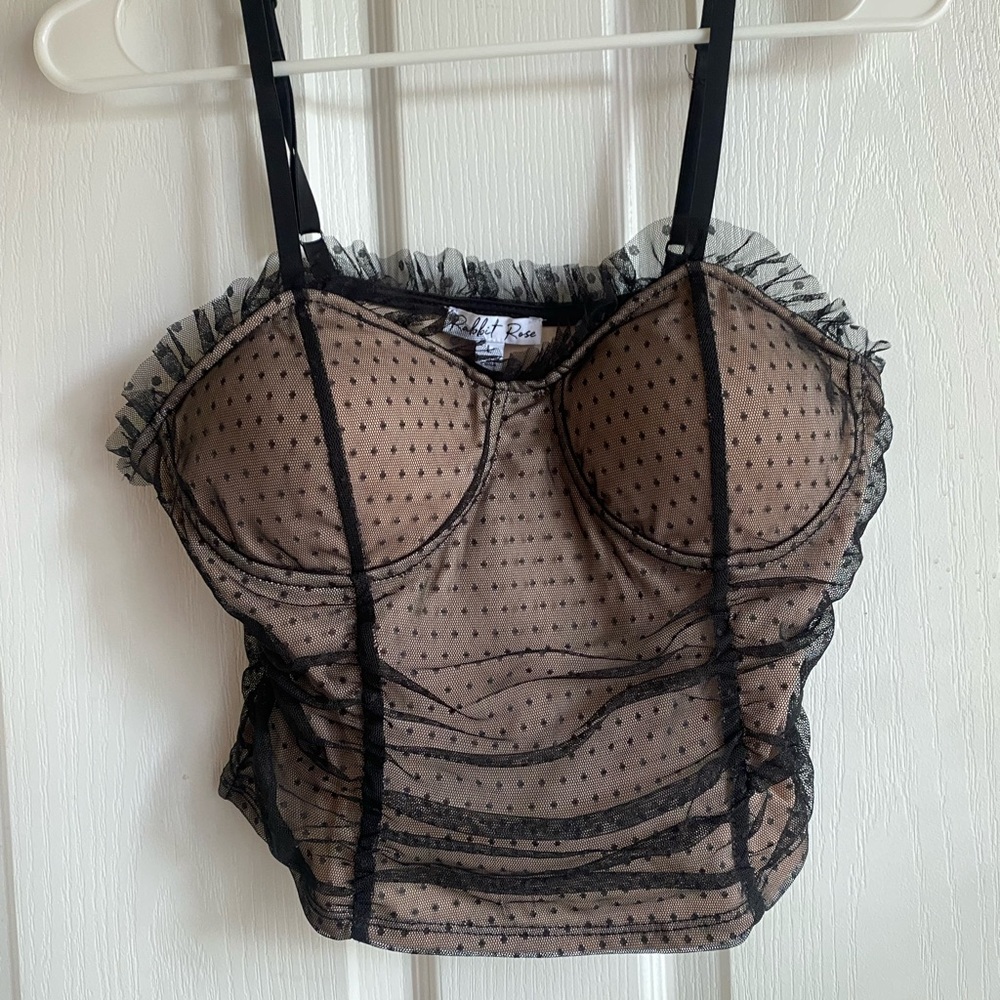 Sheer corset like top